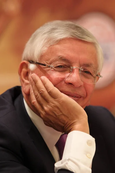 David Stern Comisionado Nba Asiste Una Conferencia Prensa Para Los — Foto de Stock