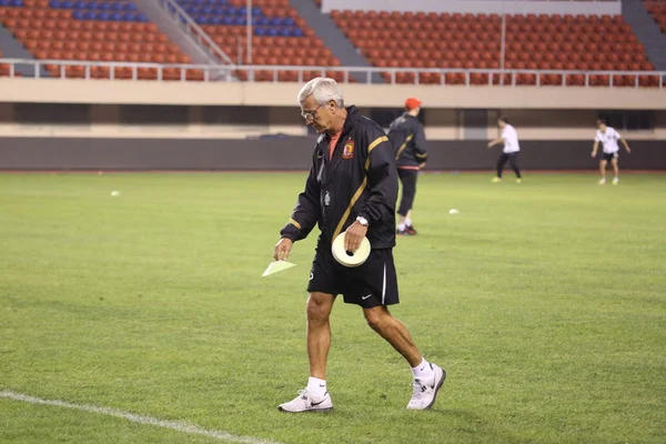 Head Coach Marcello Lippi Guangzhou Evergrande Pictured Training Lesson 24Th — Stock Photo, Image