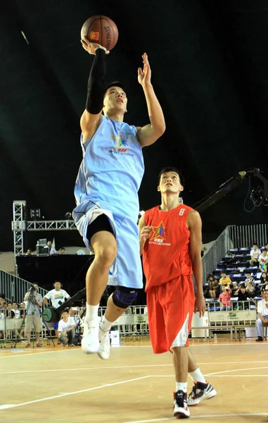 Estrela Nba Jeremy Lin Houston Rockets Faz Lay Tiro Durante — Fotografia de Stock