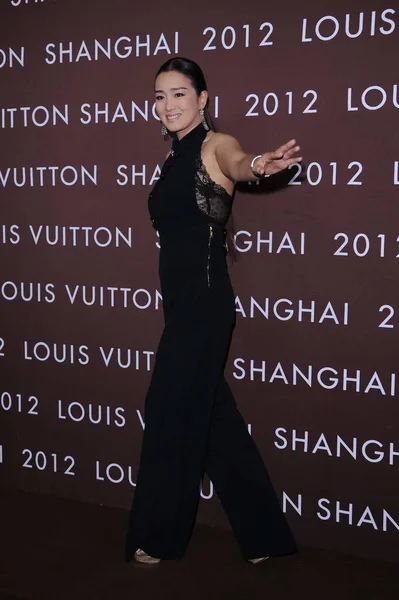 Chinese Actress Gong Gestures Red Carpet Louis Vuitton 2012 Autumn — Stock Photo, Image