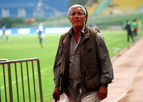 Cheftrainer Marcello Lippi Von Guangzhou Während Eines Spieltages Der Super — Stockfoto