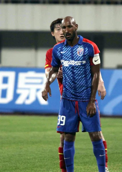 Nicolas Anelka Shanghai Shenhua Front Followed Player Changchun Yatai Chinese — Stock Photo, Image