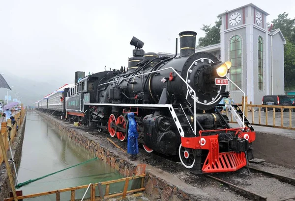 Vista Del Hotel Temático Del Tren Ciudad Guiyang Suroeste Provincia — Foto de Stock