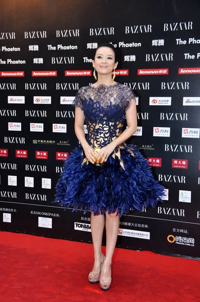 Čínská Herečka Zhang Ziyi Představuje Červeném Koberci Když Dorazí 2012 — Stock fotografie