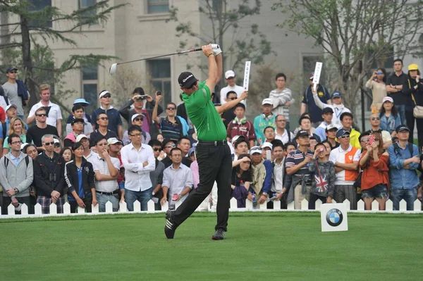 Peter Hanson Švédska Odpal Během Závěrečné Kolo Bmw Masters Golfový — Stock fotografie