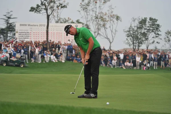 Peter Hanson Van Zweden Putts Tijdens Laatste Ronde Van Bmw — Stockfoto