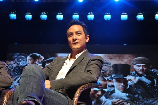 Hong Kong Acteur Daniel Vormt Tijdens Een Persconferentie Voor Film — Stockfoto