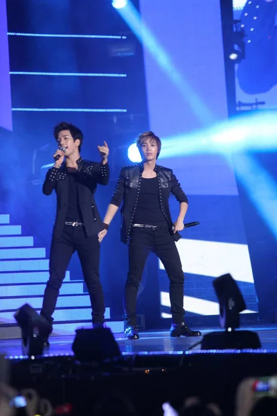 Membrii Grupului Pop Sud Coreean Mblaq Cântă Concertul Pop Festival — Fotografie, imagine de stoc