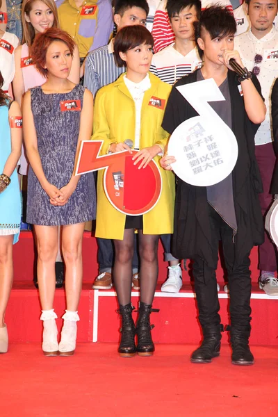 Hong Kong Singer Leo Joey Yung Speak Promotional Activity 2012 — Stock Photo, Image