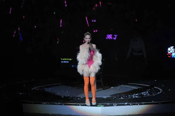 Tayvanlı Şarkıcı Jolin Tsai Onun Dünya Tur Şangay Konser 2012 — Stok fotoğraf