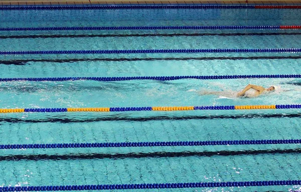 Chinese Olympic Swimming Champion Sun Yang Competes Final Mens 500M — Stock Photo, Image