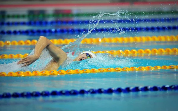 Kinesiska Olympiska Simning Mästare Sun Yang Tävlar Finalen Mens 200M — Stockfoto