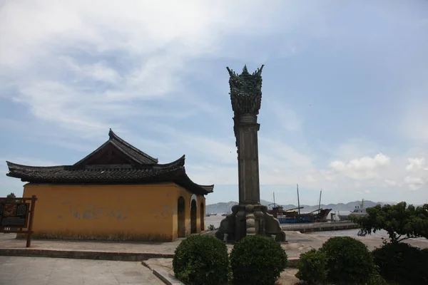 Blick Auf Einen Tempel Putuo Berg Der Stadt Zhoushan Provinz — Stockfoto