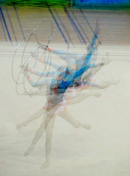 Ірина Мерлені Конкурує 2012 Китайський Художньої Гімнастики Чемпіонаті Напрямку Yangzhou — стокове фото