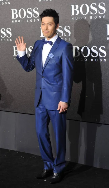 Actor Surcoreano Jang Hyuk Posa Durante Desfile Hugo Boss Beijing —  Fotos de Stock