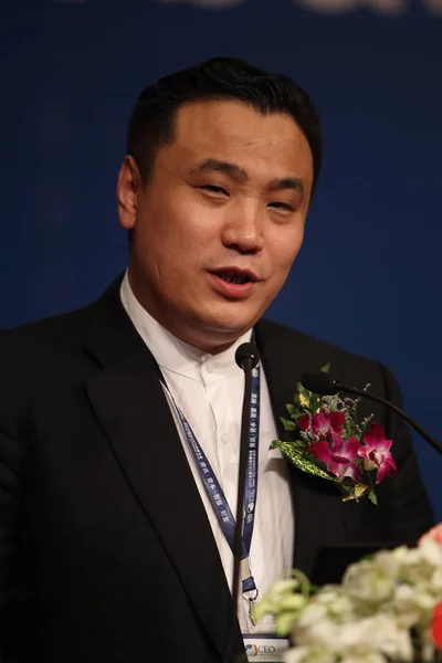 Deng Jihai Generalsekreterare För Internationella Gröna Ekonomin Association Igea Levererar — Stockfoto