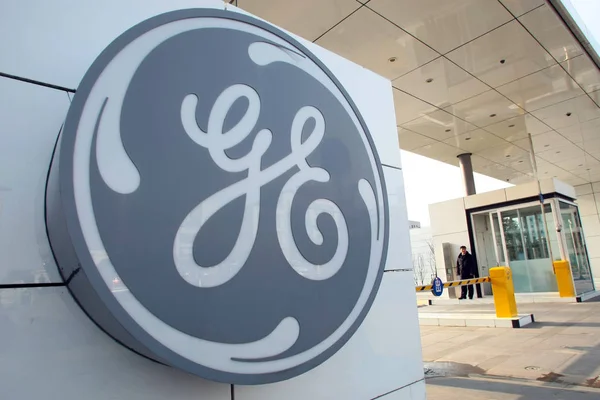 Logotipo General Electric Company Puerta Del Parque Tecnológico China Shanghai —  Fotos de Stock