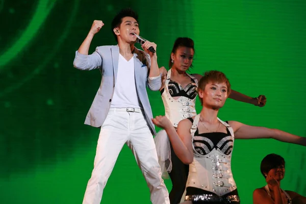 Cantante Taiwanés Jimmy Lin Actúa Durante Concierto Que Marca Los — Foto de Stock