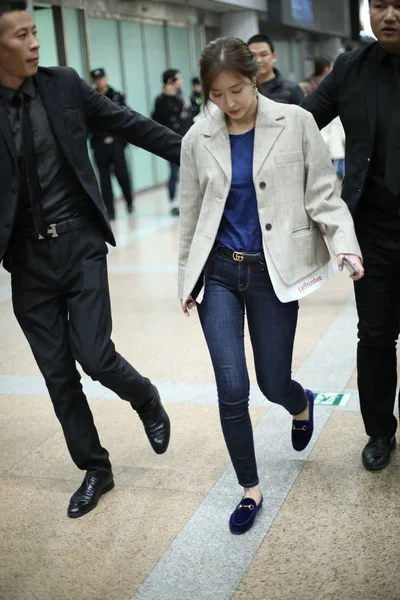 Die Südkoreanische Schauspielerin Soo Hyang Mitte Trifft November 2018 Auf — Stockfoto