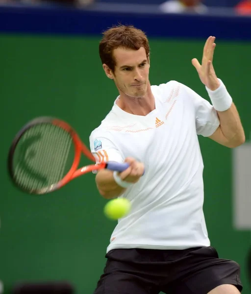 Andy Murray Storbritannien Returnerar Ett Skott Mot Novak Djokovic Serbien — Stockfoto