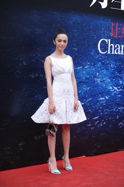 Chinese Actress Yao Chen Poses Red Carpet She Arrives 2012 — Stock Photo, Image