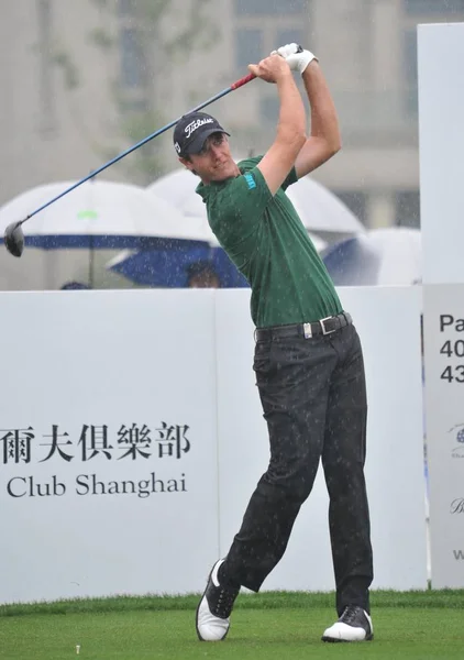 Nicolas Colsaerts Bélgica Tees Durante Primeira Rodada Torneio Golfe Bmw — Fotografia de Stock