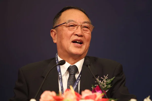 Liu Chuanzhi Presidente Presidente Legend Holdings Pronuncia Discurso Durante Conferencia —  Fotos de Stock