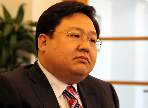 Ming Presidente Del Grupo Dalian Shide Entrevistado Dalian Noreste Provincia —  Fotos de Stock