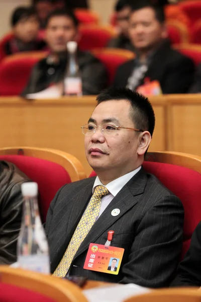 Homme Affaires Chinois Lin Chunping Président China Chunping Group Assiste — Photo