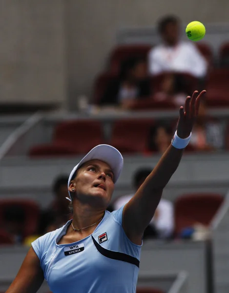 ロシアのナディア ペトロワは 2012 年中国オープン テニス トーナメント中国 北京市に 2012 日の間に中国の に対して女子シングルスの — ストック写真