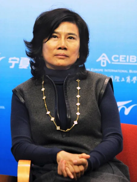 Dong Mingzhu Präsident Von Grönländischen Elektrogeräten Auf Einem Forum Shanghai — Stockfoto