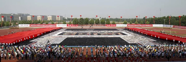 Udsigt Til Den Største Bukser Mosaik Zhengzhou Centrale Chinas Henan - Stock-foto