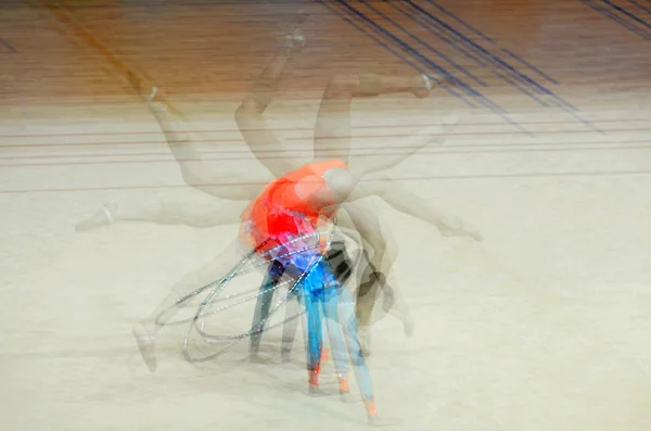 Ірина Мерлені Конкурує 2012 Китайський Художньої Гімнастики Чемпіонаті Напрямку Yangzhou — стокове фото