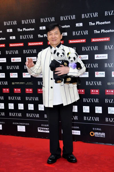 Jackie Chan Superstar Kungfu Hong Kong Pose Sur Tapis Rouge — Photo