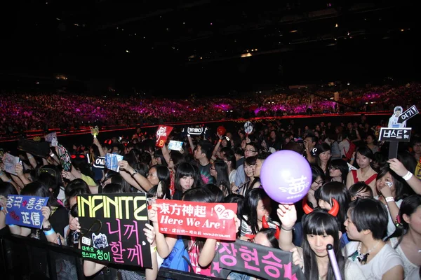 Fans Cheer Pop Festival Music Bank Concert Hong Kong China — Stock Photo, Image