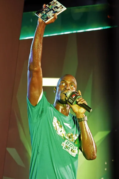 Nba Boston Celtics Star Kevin Garnett Poses Promotional Event Shenzhen — Stock Photo, Image