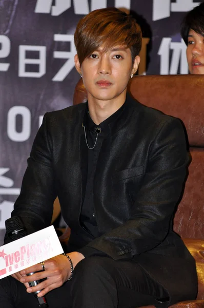 Der Südkoreanische Sänger Kim Hyun Joong Auf Einer Pressekonferenz Anlässlich — Stockfoto