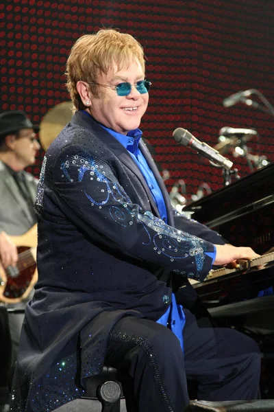 Brits Zanger Elton John Presteert Tijdens Zijn Concert Het Hong — Stockfoto