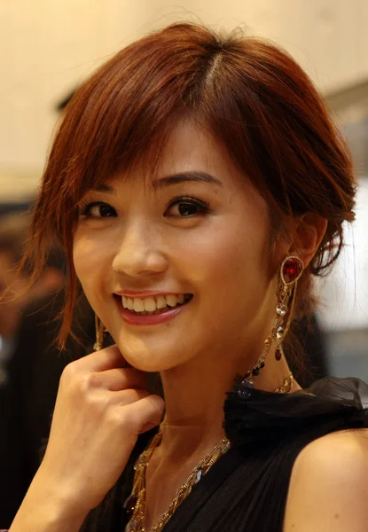 Hong Kong Singer Actress Charlene Choi Poses Lighting Ceremony Swarovski — Stock Photo, Image