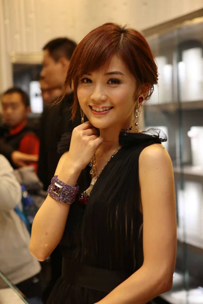 Hong Kong Singer Actress Charlene Choi Poses Lighting Ceremony Swarovski — Stock Photo, Image