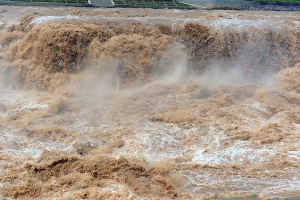 Görünüm Hukou Şelalesi Lçesi Kuzey Chinas Shanxi Province Ağustos 2012 — Stok fotoğraf