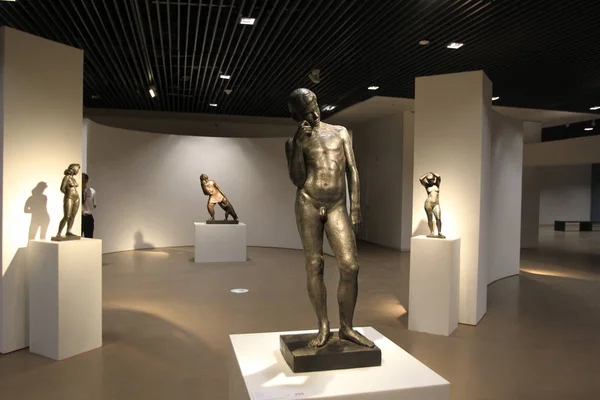 Estatuas Bronce Exhiben Museo Arte China Pabellón China Shanghai World —  Fotos de Stock