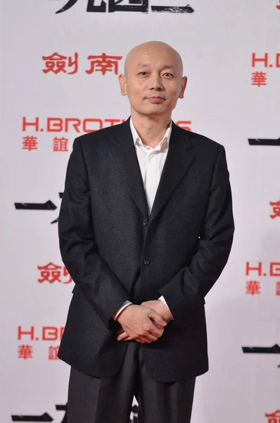 中国演员葛优 5日在中国北京出席电影首映式时 在红毯上摆姿势 可以追溯到1942年 — 图库照片