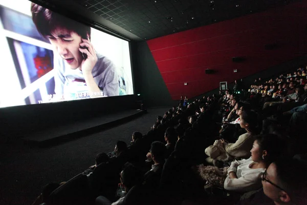 Les Cinéphiles Regardent Film Dans Cinéma Tianjin Chine Novembre 2012 — Photo