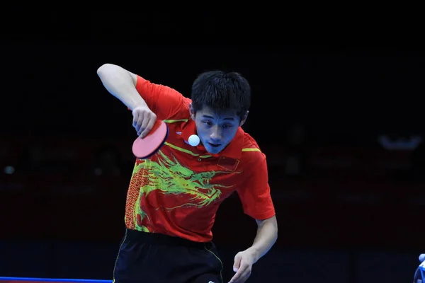 Chinas Zhang Jike Competes Joo Sehyuk South Korea Final Mens — 图库照片