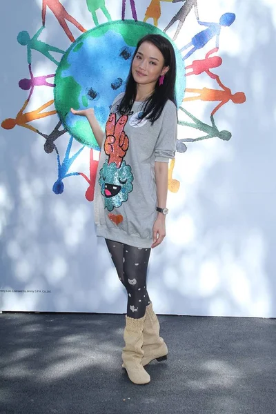 Тайваньская Актриса Позирует Время Социального Мероприятия Тайбэе Тайвань Августа 2012 — стоковое фото