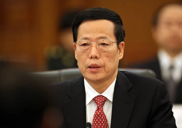 Zhang Gaoli Secretario Del Comité Municipal Tianjin Del Partido Comunista —  Fotos de Stock