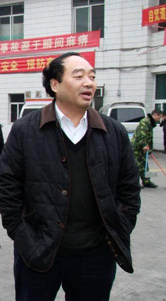 Lei Zhengfu Sekreterare Beibei Distriktskommittén För Kommunistpartiet Kina Chongqing Talar — Stockfoto