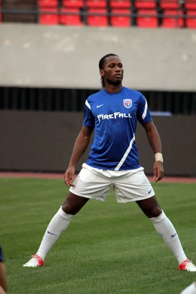 Didier Drogba Shanghai Shenhua Assiste Une Leçon Formation Pour Préparer — Photo