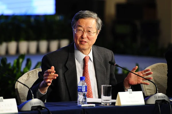 Zhou Xiaochuan Gouverneur Van Volkeren Bank Van China Pboc Centrale — Stockfoto